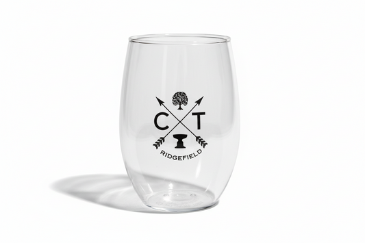 Acrylic Stemless Wine Glass - Iconic Ridgefield Design
