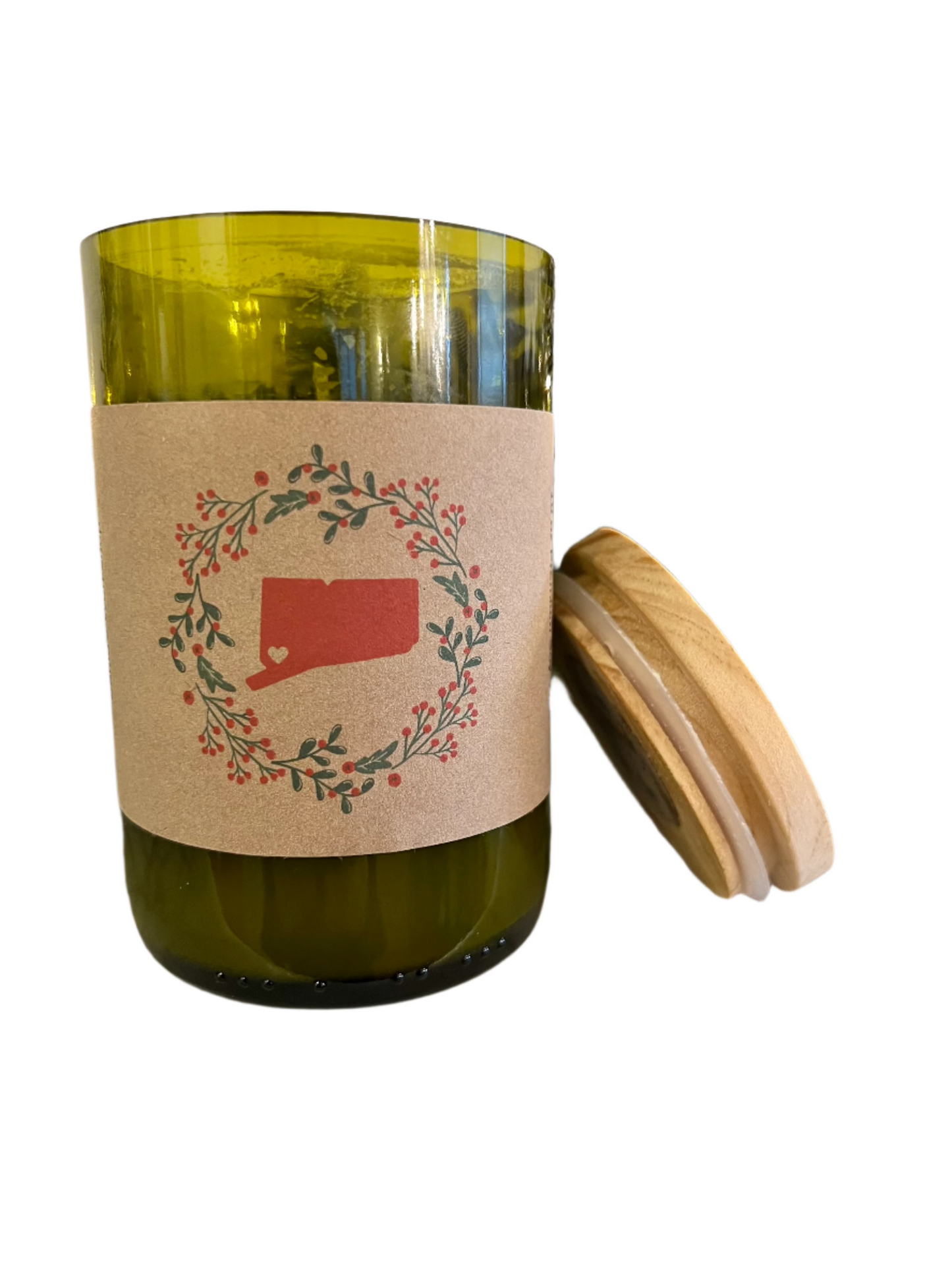 The Nutmeg Recycled Wine Bottle Soy Candle