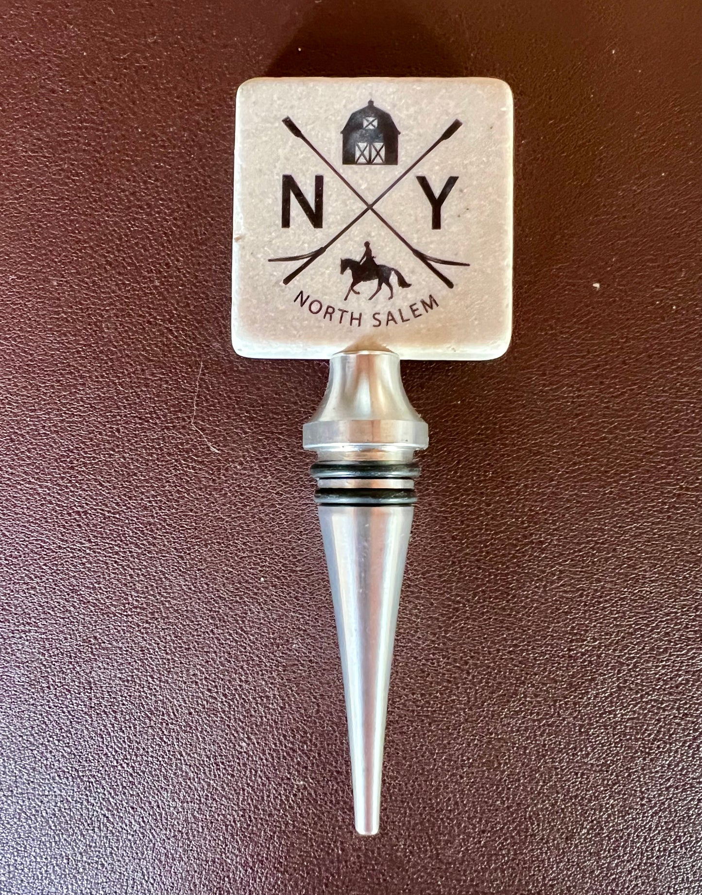 Tumbled Marble Wine Bottle Stopper - North Salem, Redding, Ridgefield & South Salem/Lewisboro Designs