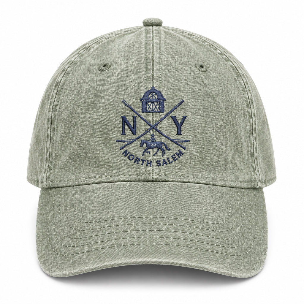 Iconic North Salem NY Washed Canvas Baseball Cap
