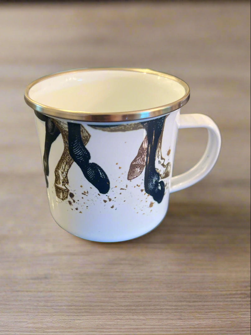 Horse Legs Enamel Camp Mug