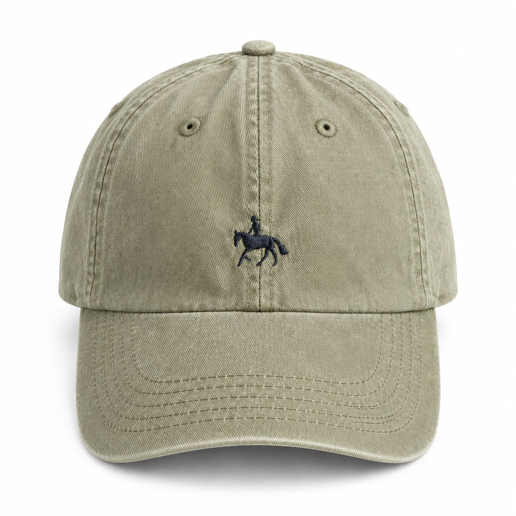 Horse & Rider Washed Pigment-Dyed Baseball Cap