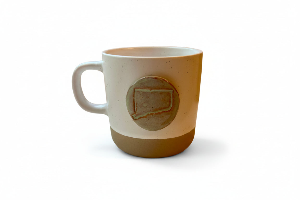 Hand-made Medallion Cabin Mug - NY or CT State Design - A Purchase with a Purpose