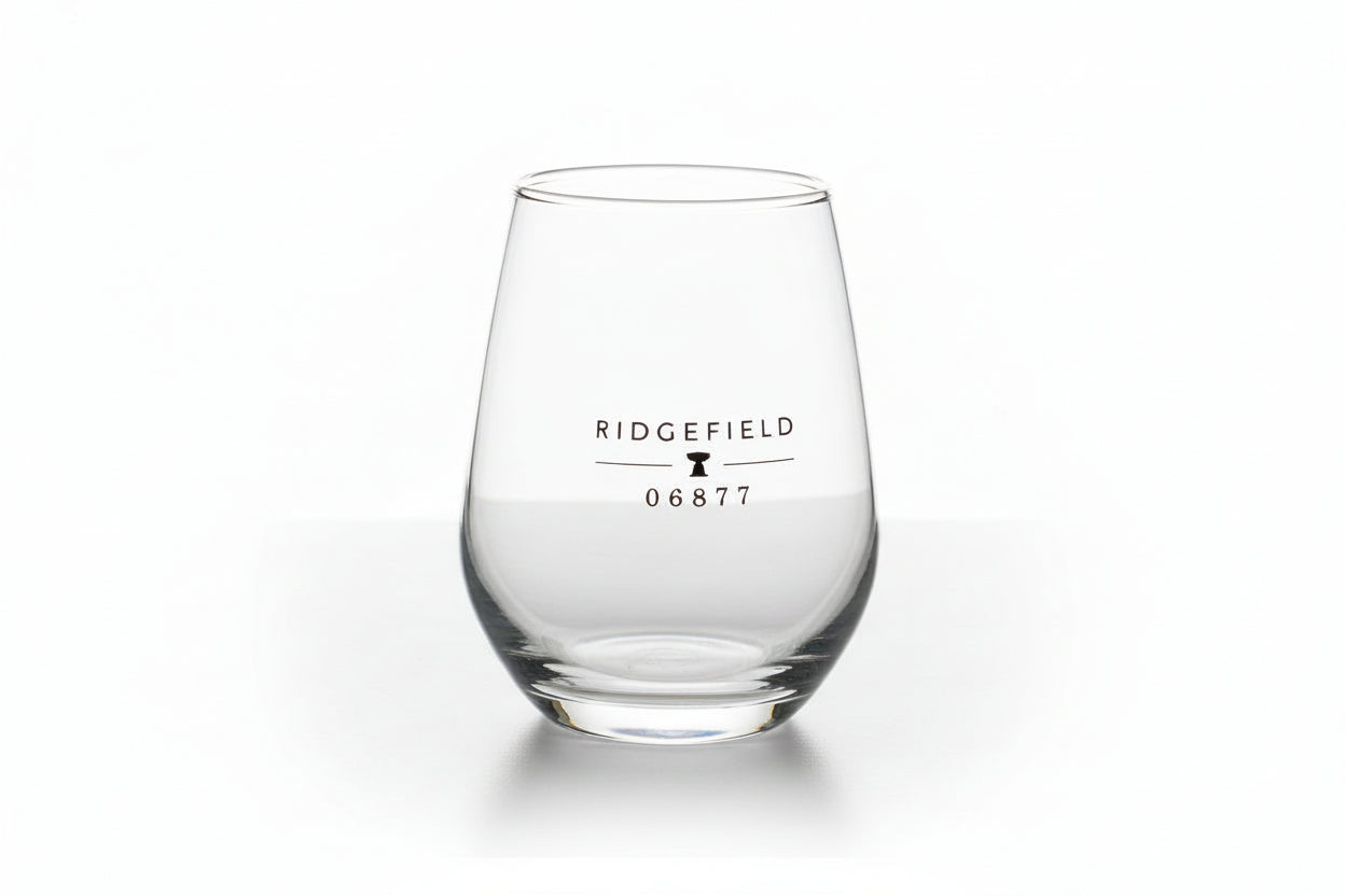 Ridgefield 06877 Stemless Wine or Juice Glass