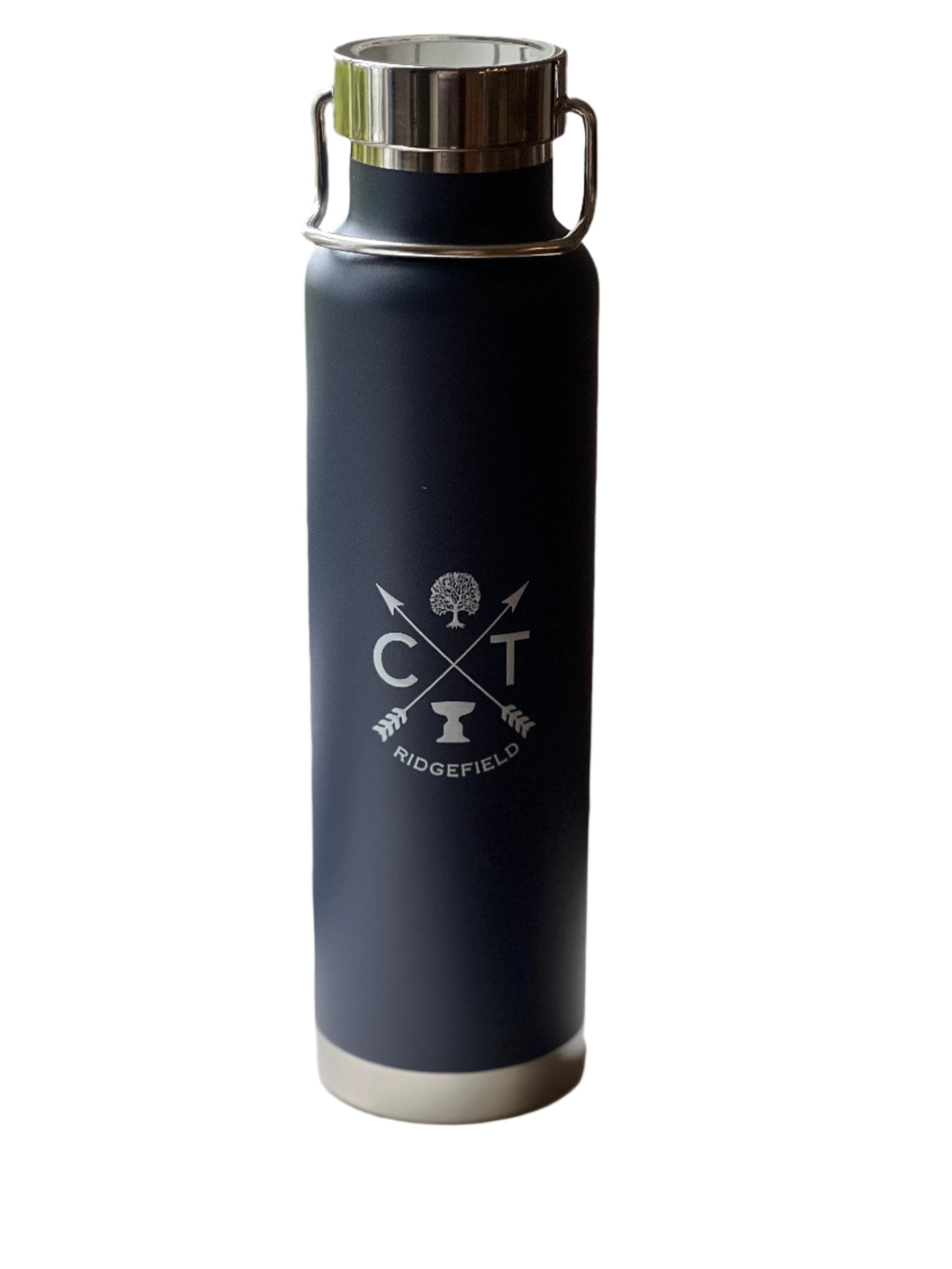 Iconic Ridgefield Water Bottle - Navy/White