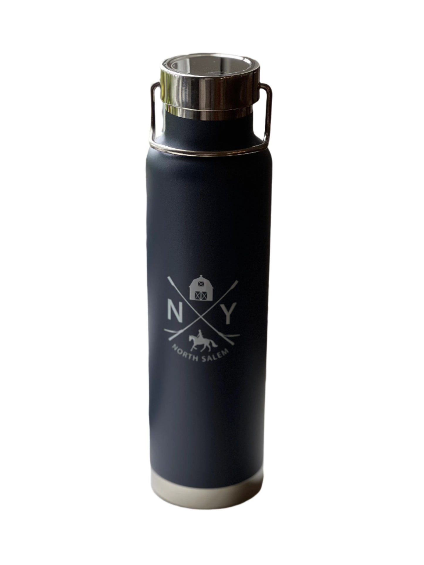 Iconic North Salem Water Bottle - Navy/White