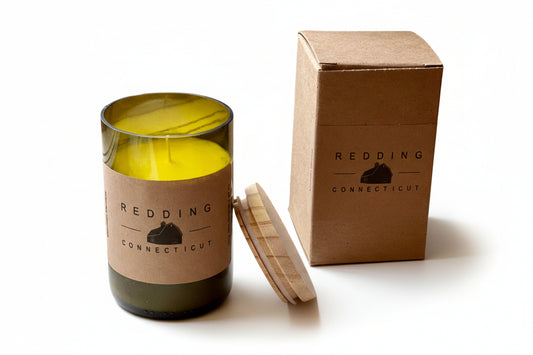 Redding CT Recycled Wine Bottle Soy Candle