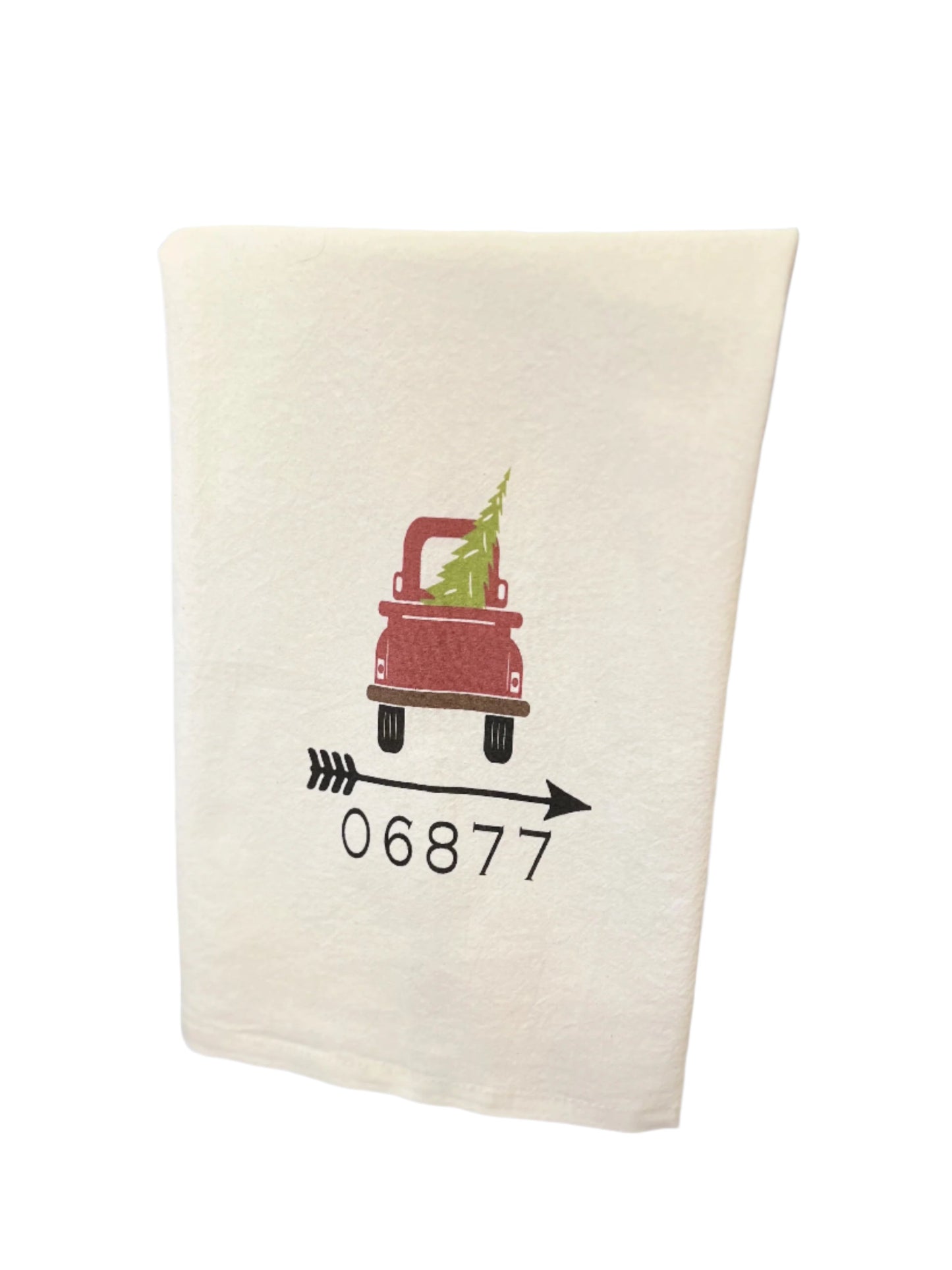 Ridgefield Holiday Truck Tea Towel - Exclusive Design