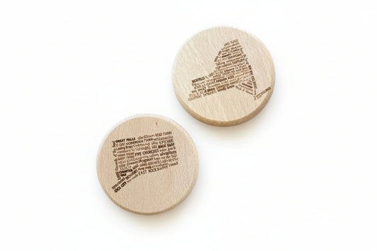 Handcrafted Wood Magnet Bottle Opener - New York or Connecticut Breweries Design