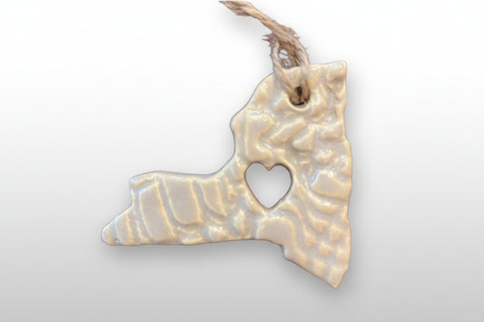 New York State Custom Pottery Ornament - A Purchase with Purpose