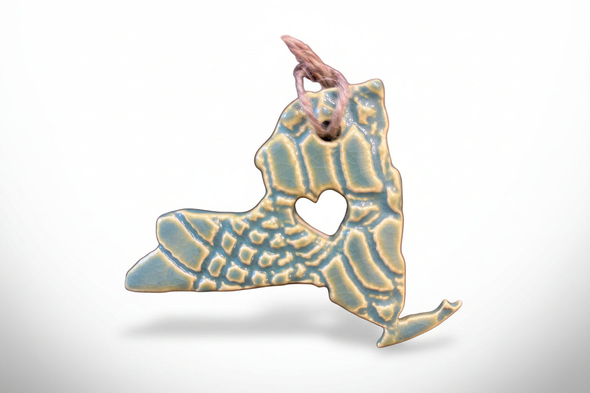 New York State Custom Pottery Ornament - A Purchase with Purpose