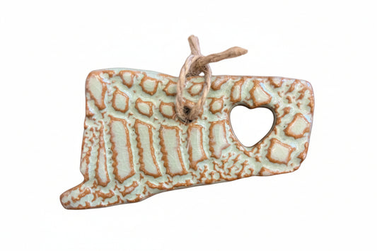 Connecticut Custom Pottery Ornament - A Purchase with Purpose