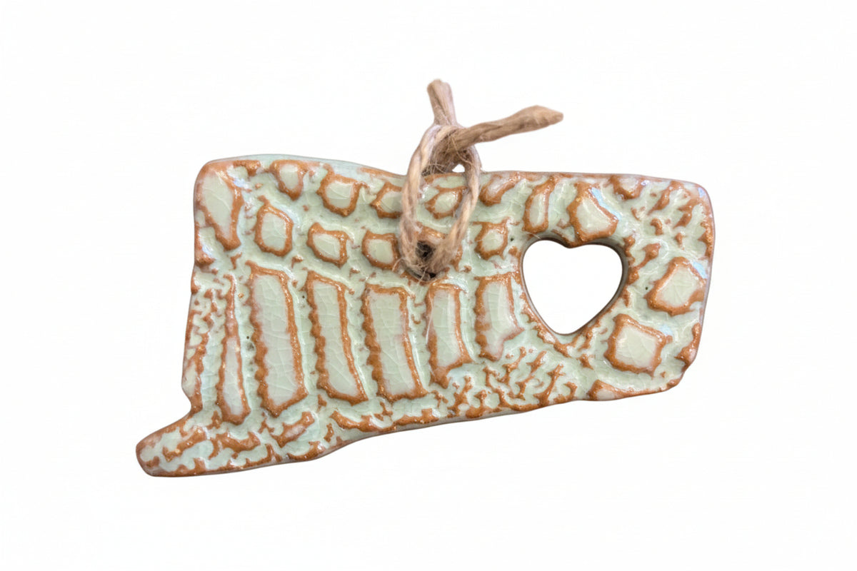 Connecticut Custom Pottery Ornament - A Purchase with Purpose