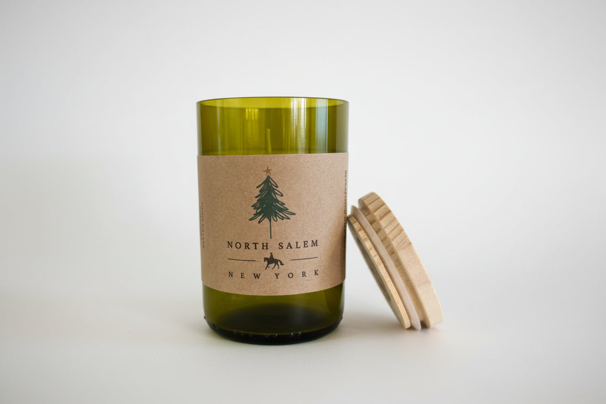 North Salem NY Recycled Wine Bottle Soy Candle