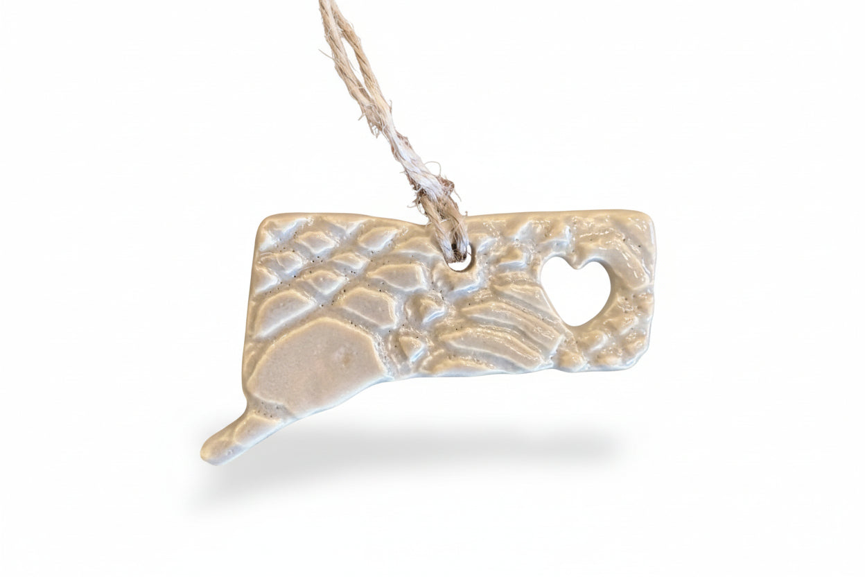 Connecticut Custom Pottery Ornament - A Purchase with Purpose