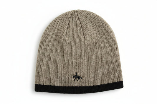 Horse & Rider Banded Knit Beanie