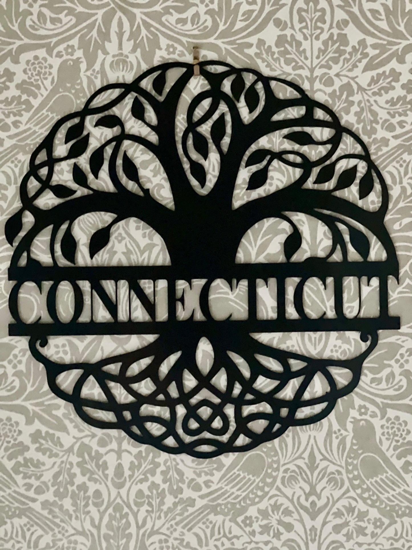 Connecticut Nutmeg Tree Sheet Metal Wall Art