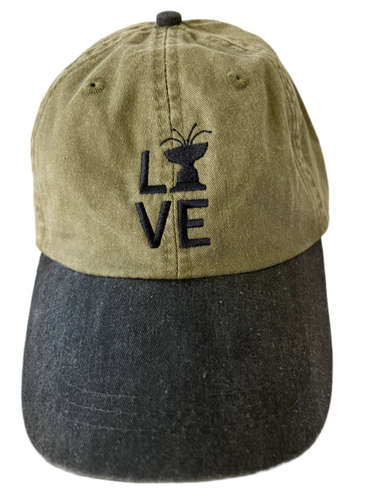 Ridgefield "Love" Washed Canvas Baseball Cap