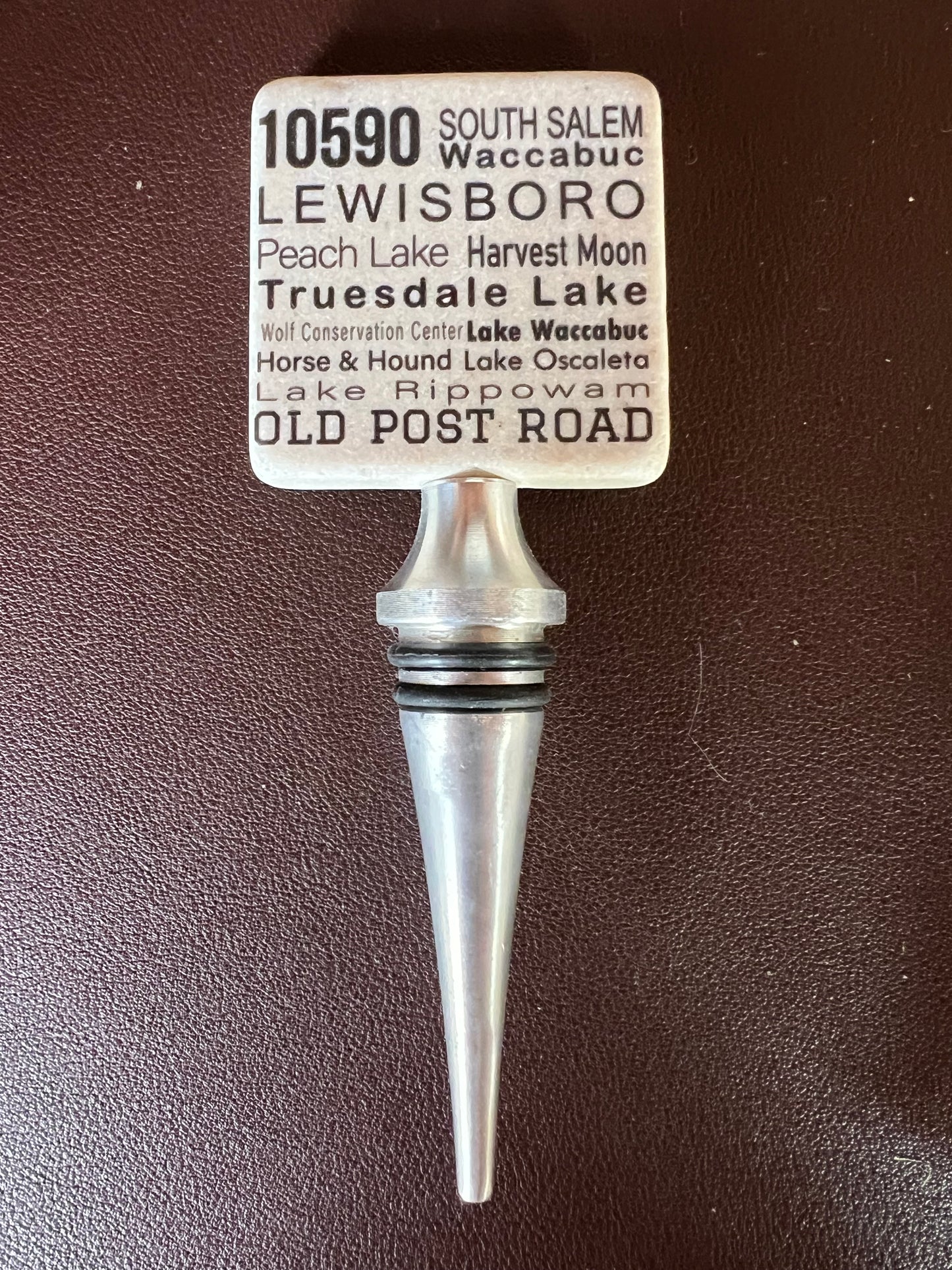 Tumbled Marble Wine Bottle Stopper - North Salem, Redding, Ridgefield & South Salem/Lewisboro Designs