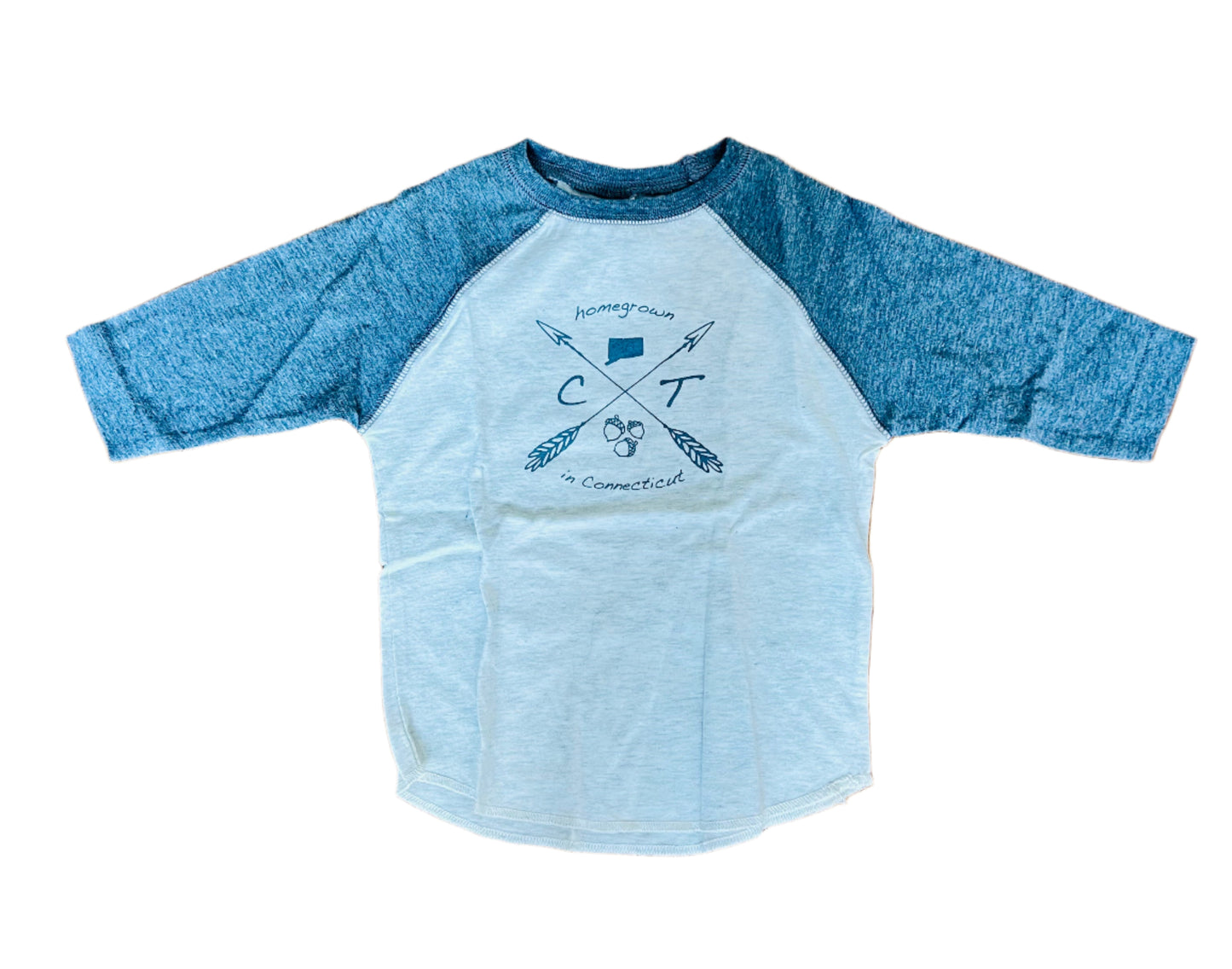 Homegrown in Connecticut Toddler Baseball Tee