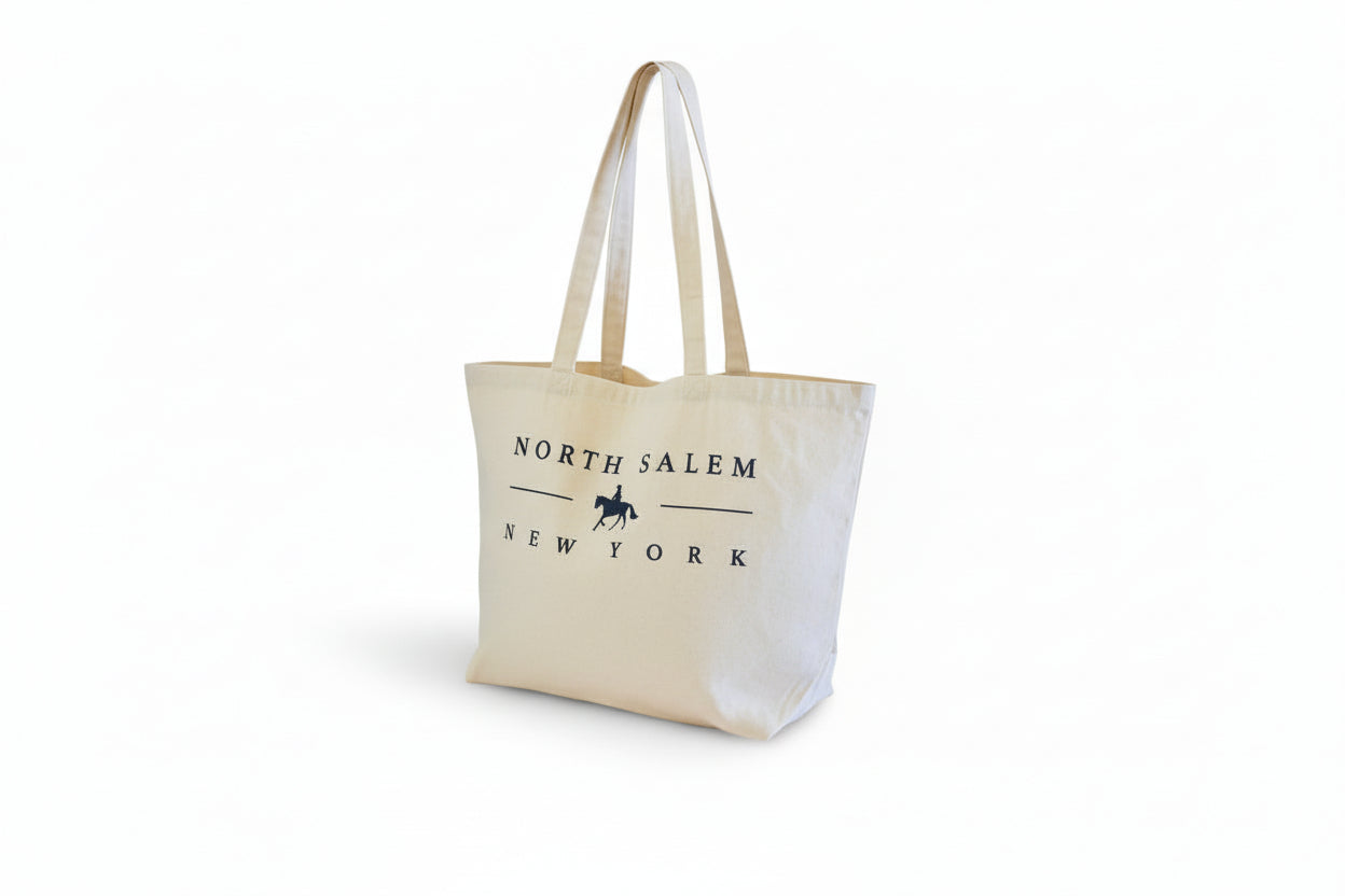 North Salem New York Canvas Tote - equestrian gift