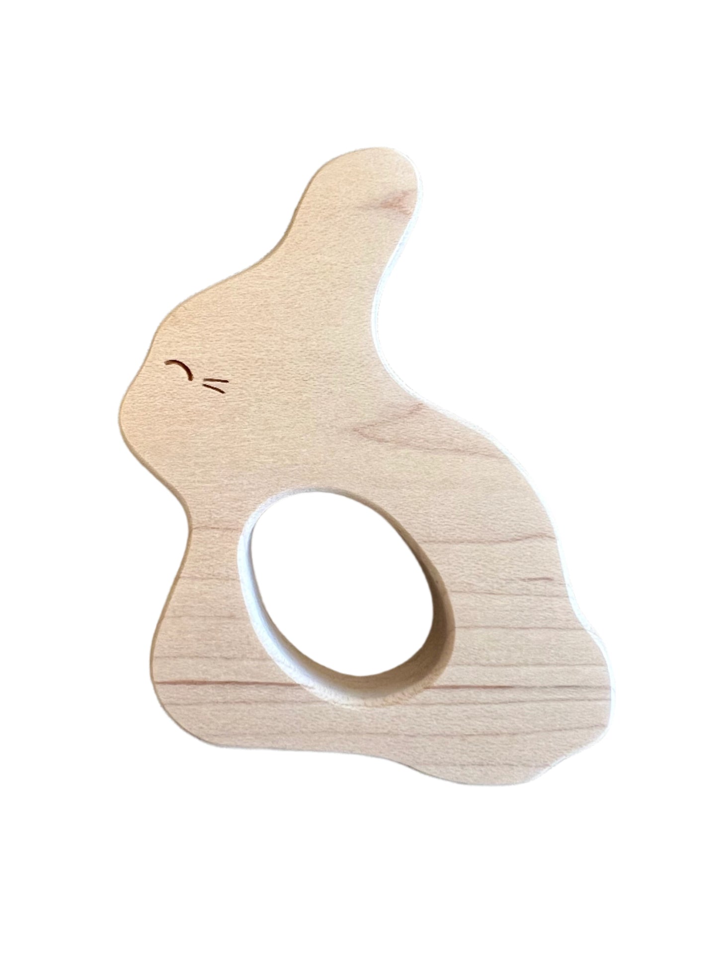 Solid Wood Teething Toy - CT or Bunny Shape