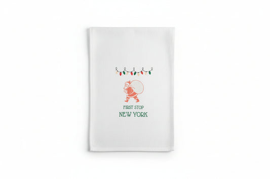 New York Santa Tea Towel - hometown holiday