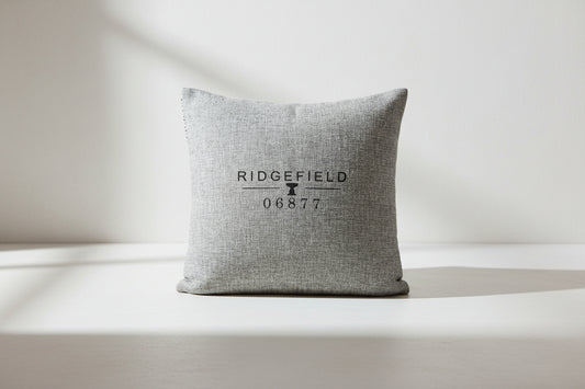 Ridgefield Connecticut Fountain Pillow - hometown gift