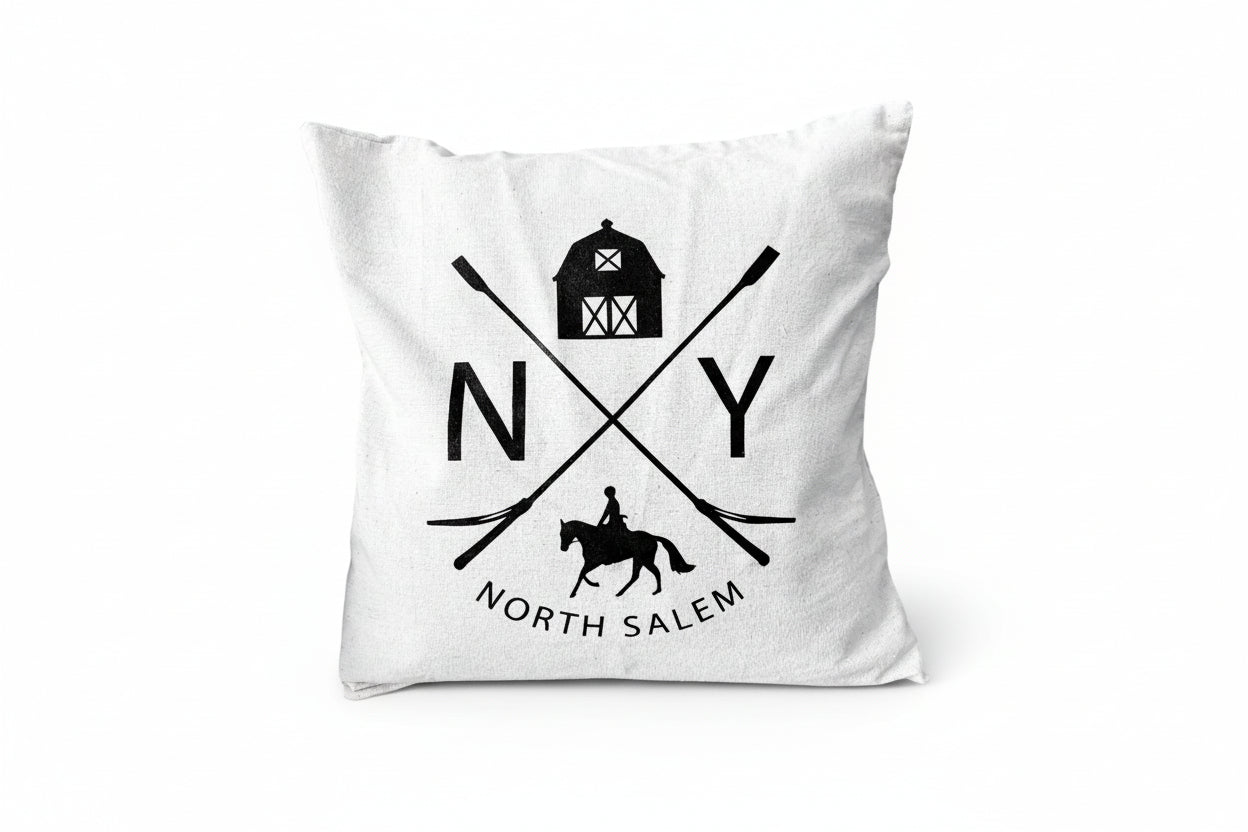 Iconic North Salem NY Linen Pillow