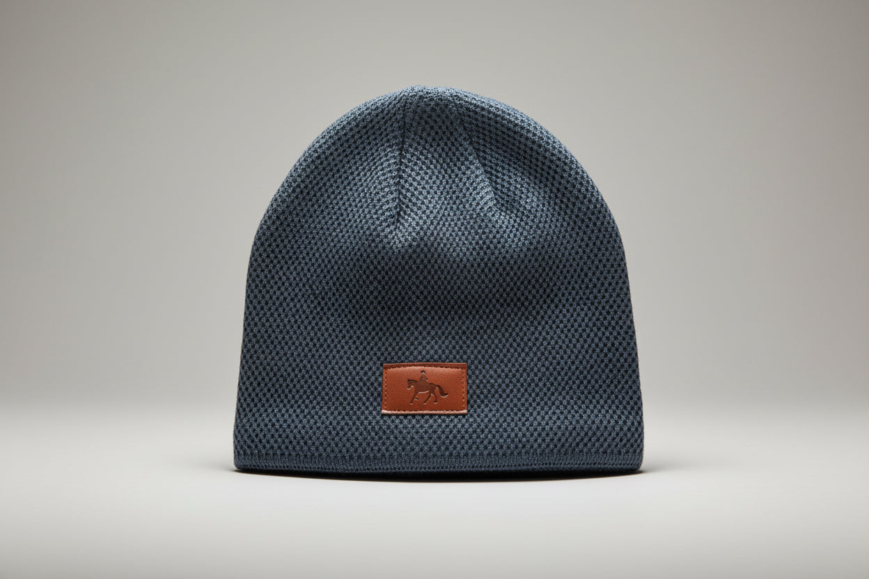Horse & Rider Textured Knit Beanie