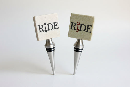 Equestrian Inspired Tumbled Marble Wine Bottle Stopper