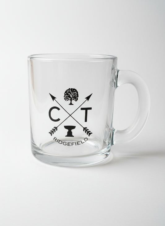 Iconic Ridgefield CT Glass Coffee Mug
