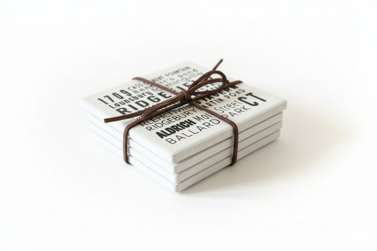 Ridgefield Subway Art Coasters - Set of 4