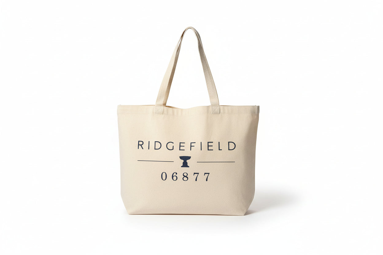 Ridgefield Connecticut Canvas Tote - hometown gift