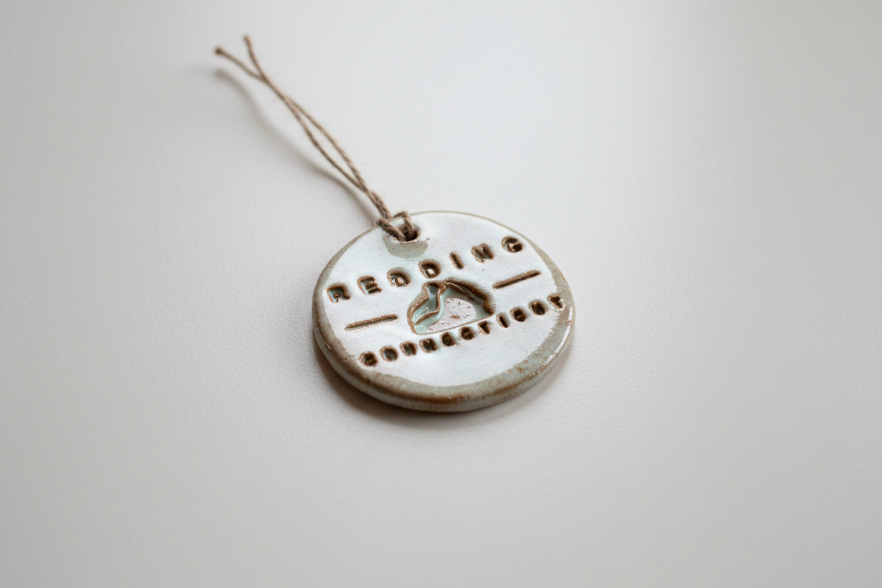 Handmade Redding CT Ceramic Ornament - A Purchase with Purpose