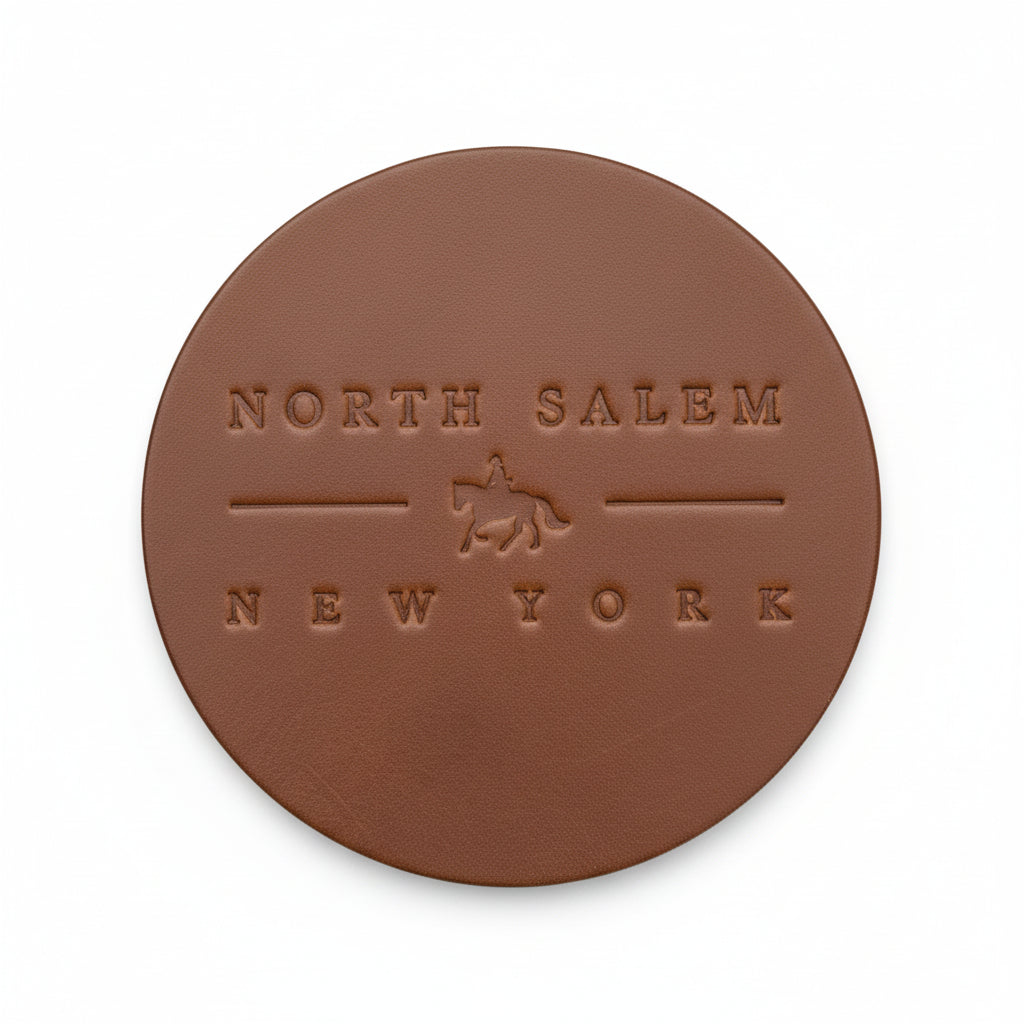 North Salem NY Leather Coaster