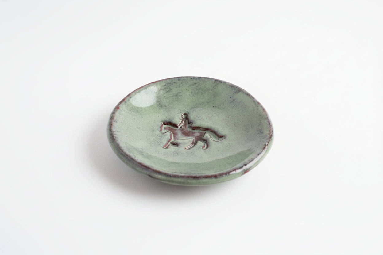 Horse & Rider Ceramic Ring Dish - equestrian gift