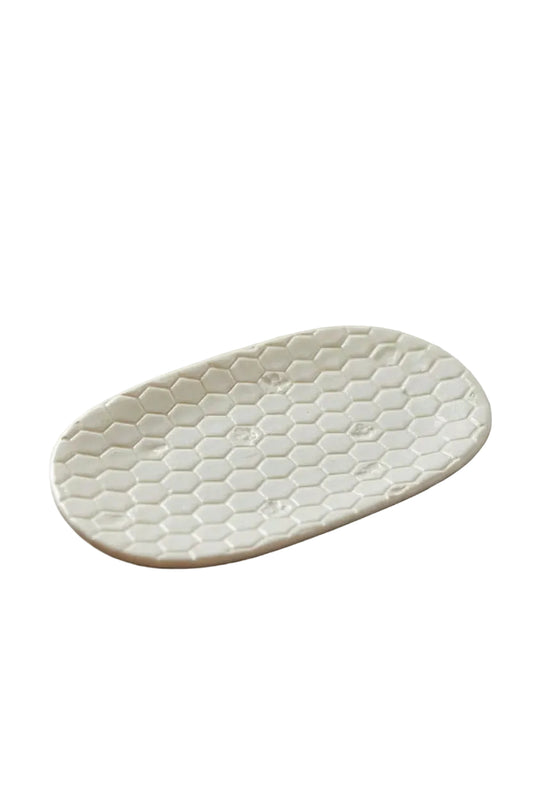 Honeycomb Ceramic Trinket/Soap Dish - A Purchase with Purpose