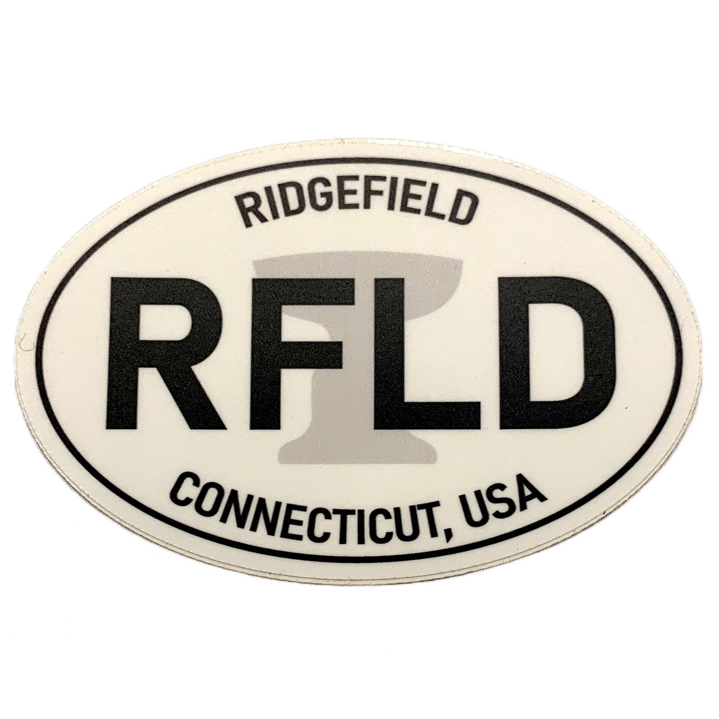 RFLD Connecticut USA Oval Sticker