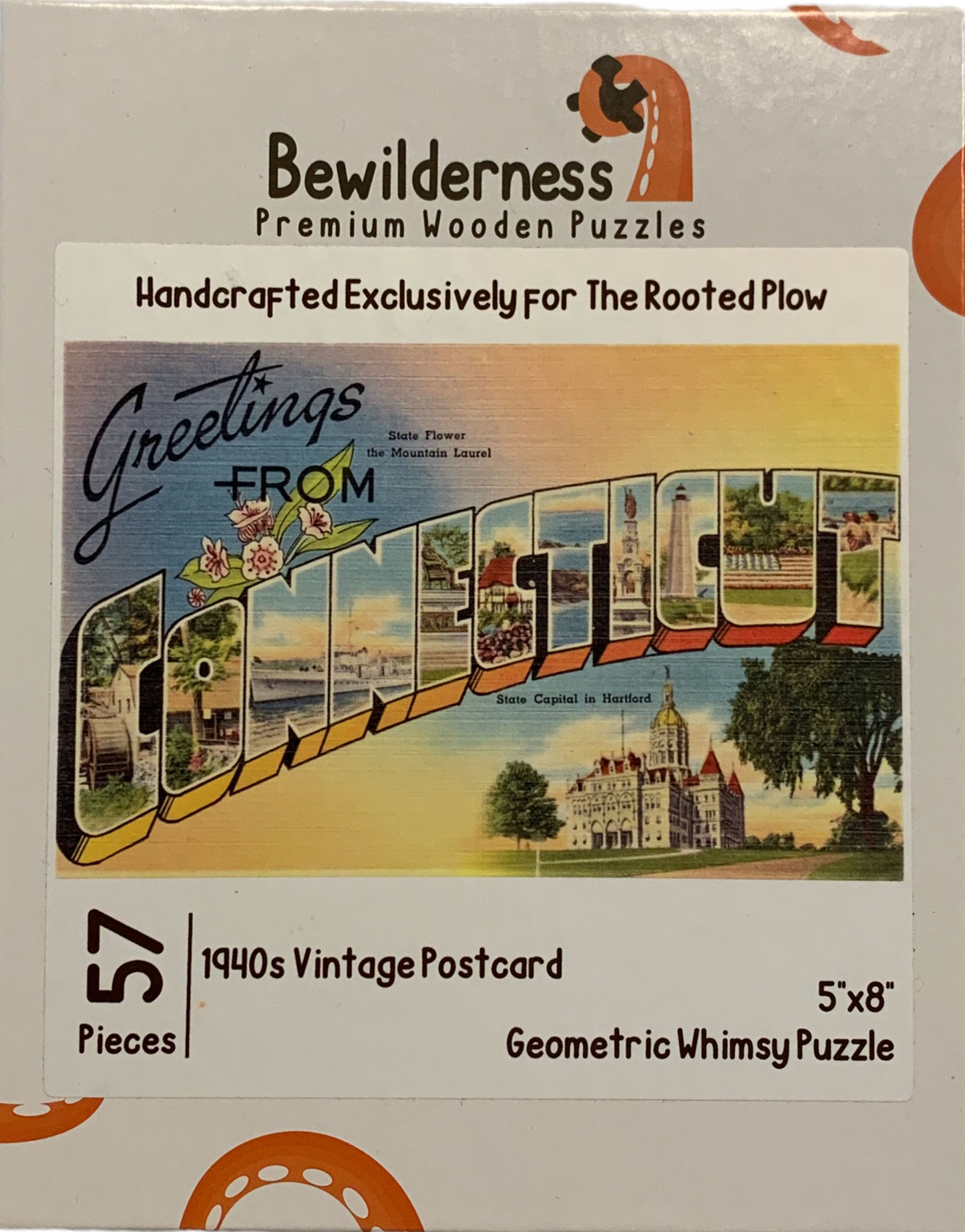 "Welcome to Connecticut" Handcrafted Wood Puzzle