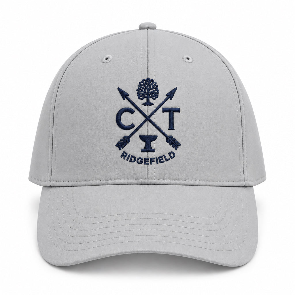 Iconic Ridgefield CT Performance Fabric Baseball Cap