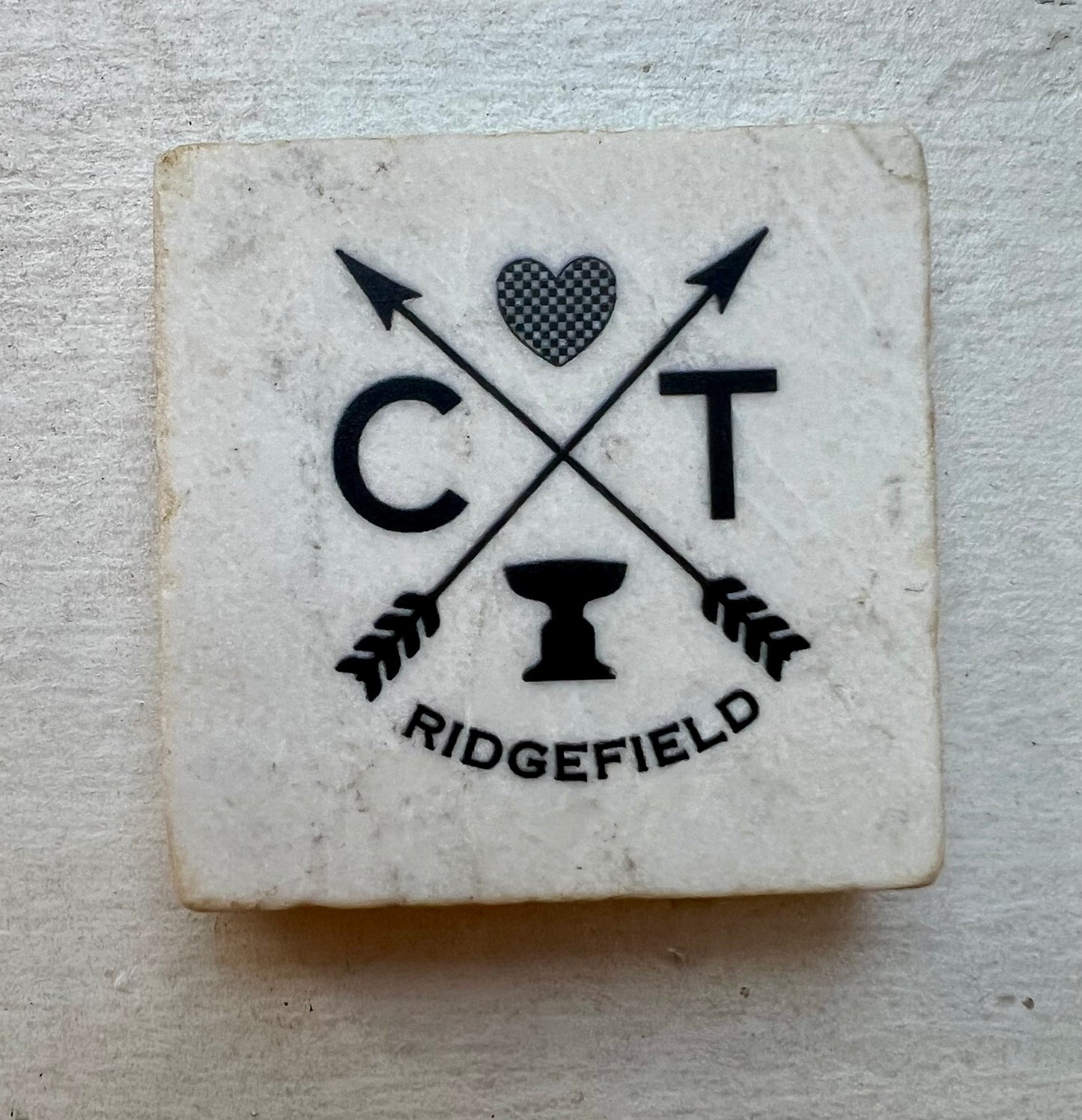 Tumbled Marble Magnet - Ridgefield & Redding CT Designs