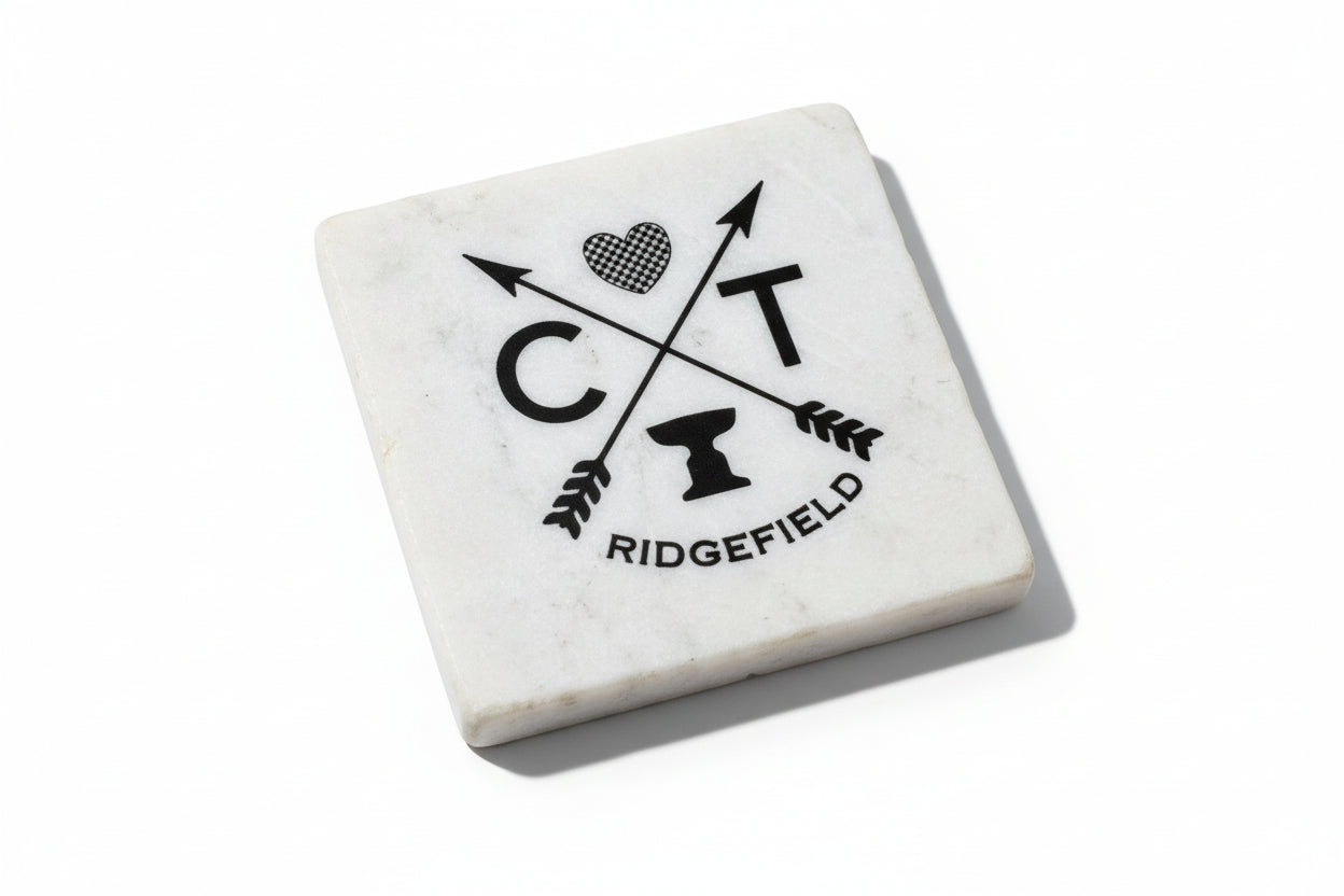 Tumbled Marble Magnet - Ridgefield & Redding CT Designs