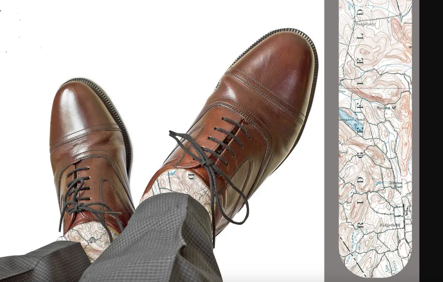 Whimsical Map Socks - Ridgefield or North Salem Designs