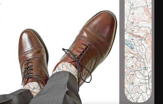 Whimsical Ridgefield CT Map Socks