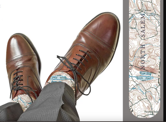 Whimsical North Salem NY Map Socks