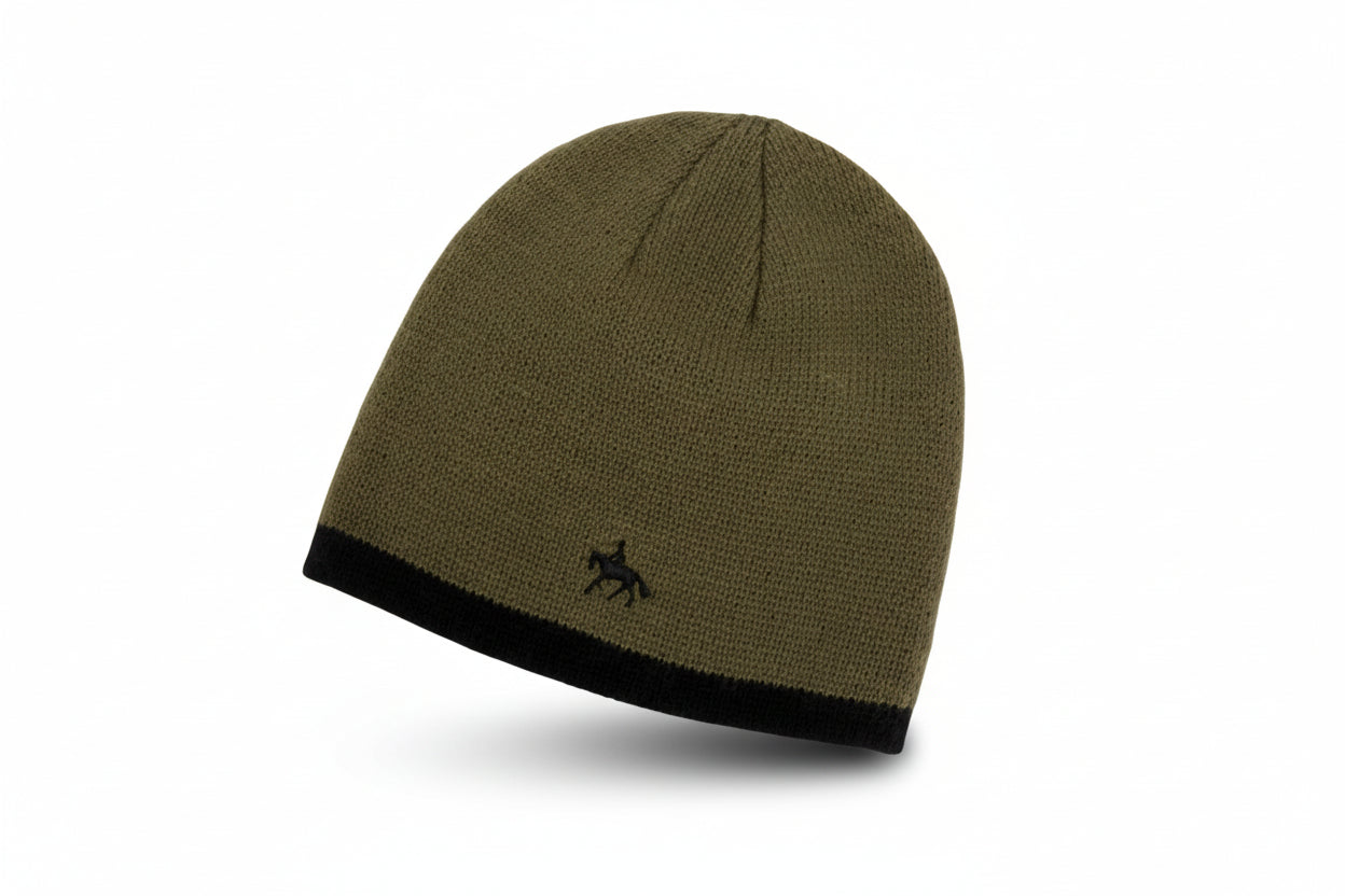 Horse & Rider Banded Knit Beanie