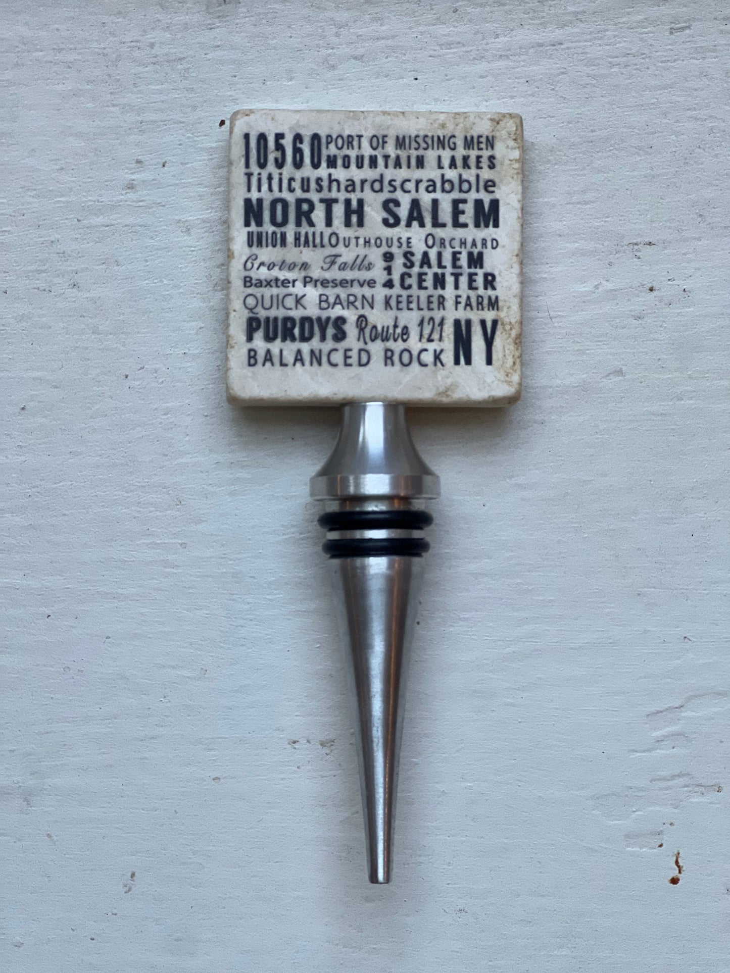 Tumbled Marble Wine Bottle Stopper - North Salem, Redding, Ridgefield & South Salem/Lewisboro Designs