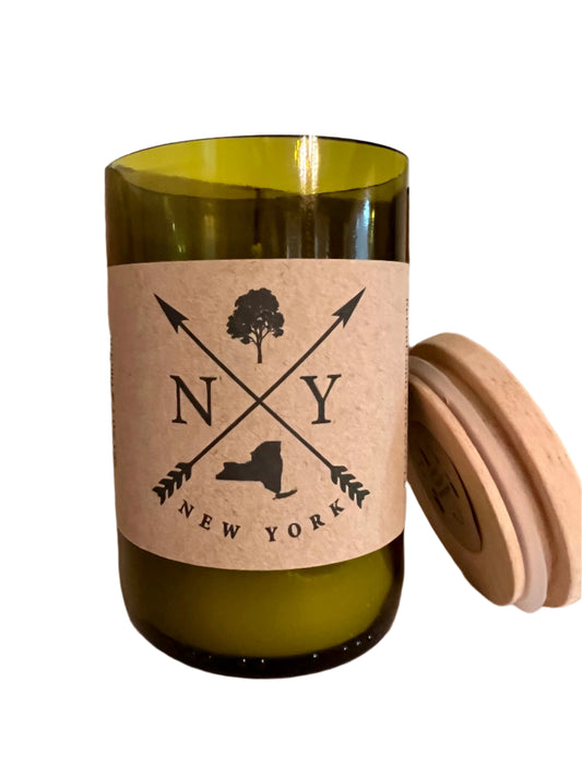 The Empire Recycled Wine Bottle Soy Candle
