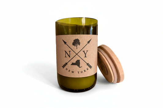 The Empire Recycled Wine Bottle Soy Candle